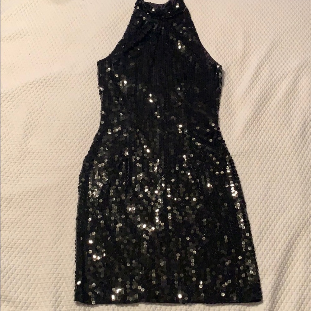 Black Sequin Dress